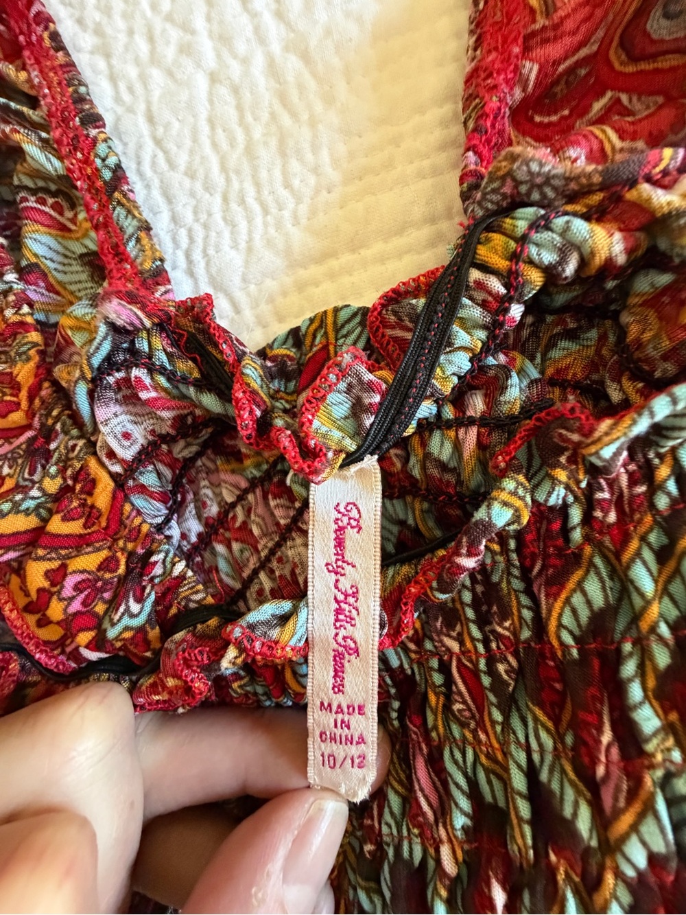 PrettyLittleThing Multicolor Paisley Smocked Ruffle Tank - Picture 2 of 2